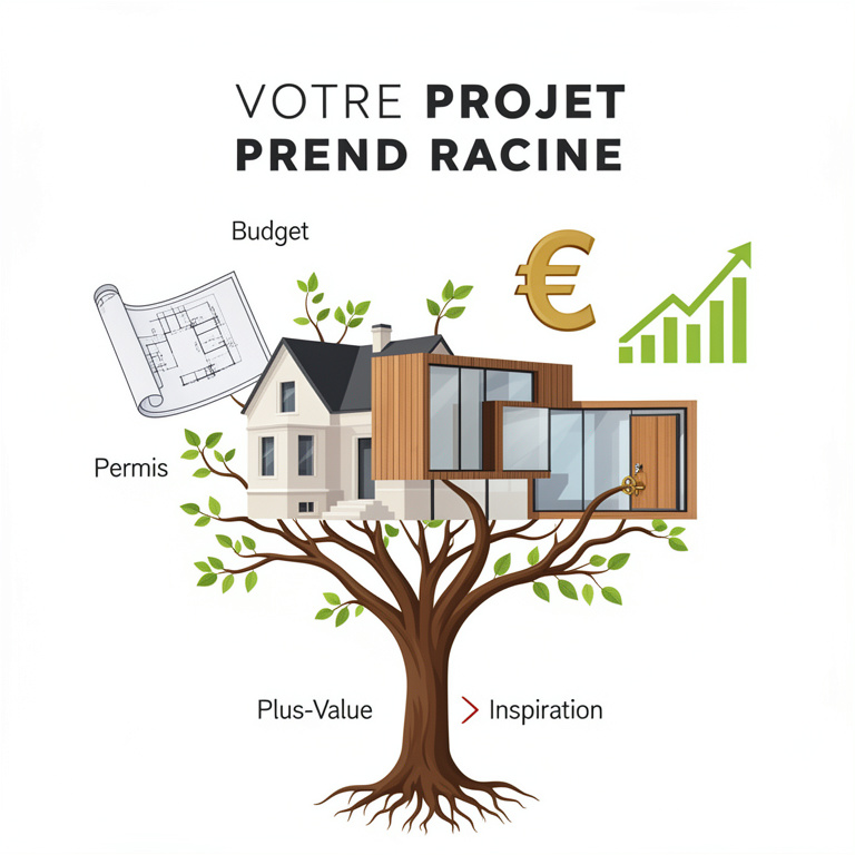 Infographie : agrandir une maison