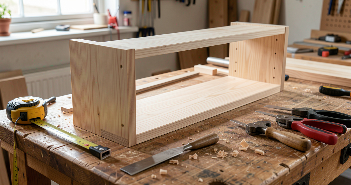 Formation bricolage Institut du Bricolage – assemblage d'une étagère en bois avec outils de menuiserie