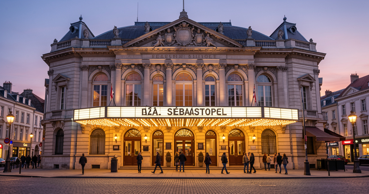 Façade du Théâtre Sébastopol de Lille avant le spectacle de Bérengère Krief